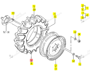 PNEU AGR. 7-16-4 ISEKI 1640-437-211-00