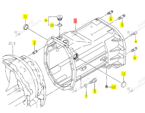 Carter de Transmission Iseki 1743-211-051-20