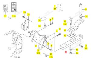Barre Attelage Iseki 1740-520-001-00