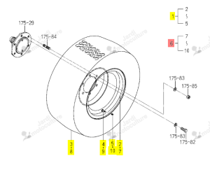 Roue Av Gazon D 29X12.00 Iseki 1711-438-210-20
