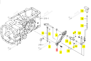 Support Potence Levier Variateur Iseki 1744-266-001-00