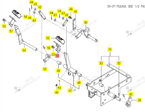 PEDALE HST/F ISEKI 1739-272-730-00