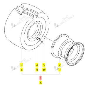 Roue Avant Gauche Agraire Iseki 1739-437-420-10