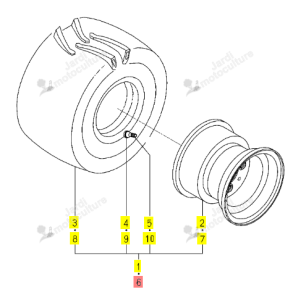 Roue Agraire Avant D 18X8.50 Iseki 1739-437-430-10