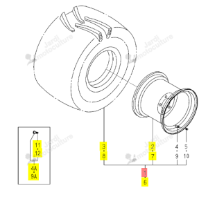 Roue Iseki 1739-317-210-20