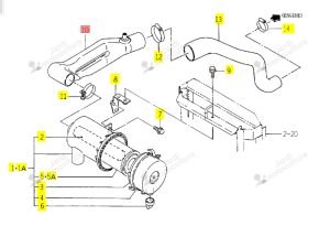 Durite Admission Iseki 1743-104-002-10