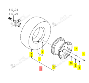 Roue 23x10.50-12 Iseki 1728-317-270-10