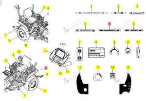 Autocollant PTO Arrière Iseki 1739-902-076-00