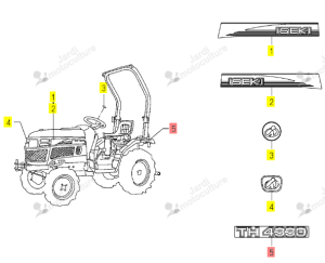 Autocollant Iseki 1740-901-062-00