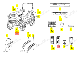 Autocollant Différentiel Iseki 1740-903-075-00