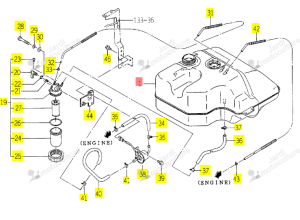 Réservoir à carburant Iseki 1742-111-001-00
