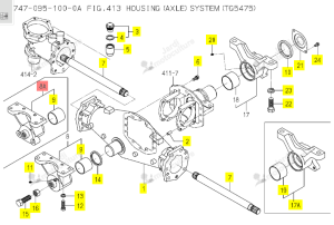 Palier de Pivot Frontal Iseki 1711-433-200-20