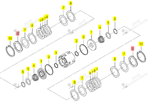Plateau Arrière Embrayage 4WD Iseki 1719-205-228-00