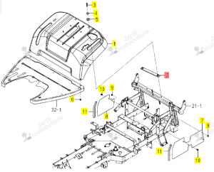 Platine Support d'Aile Iseki 1728-606-760-00