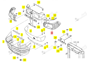 Cache Gauche Iseki 1746-602-001-10