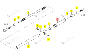 Tube Fourreau Arrière 4WD Iseki 1690-431-200-00