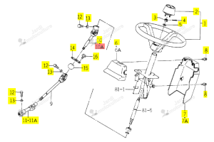 Arbre Cardan Direction Iseki 1656-401-202-20