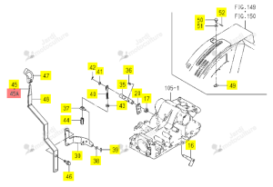 Levier de Position Relevage Iseki 1772-504-210-20