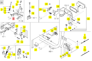 Support Contacteur de Frein Iseki 1772-654-290-10