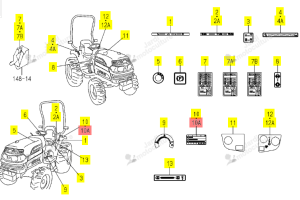 ETIQUETTE DE VITESSE D HST ISEKI 1772-902-009-10