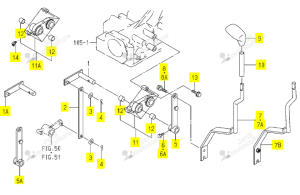 Bras de levier transversal Iseki 1773-266-210-00