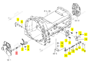Support Axe Translat. Invers. Iseki 1773-252-001-00