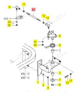 Barre de Liaison Iseki 1809-271-250-00