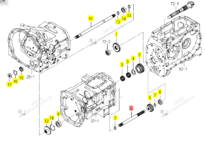 Arbre 4WD Arrière Iseki 1759-218-004-10