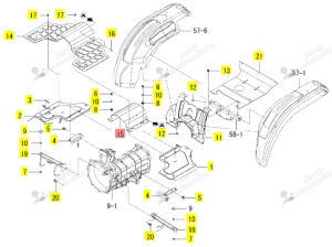 Couvercle Central Iseki 1776-630-006-20
