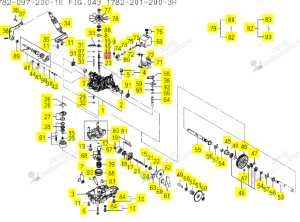 Arbre de Pompe Iseki 1782-201-225-00