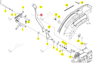 Levier Position Relevage Iseki 1776-505-001-00