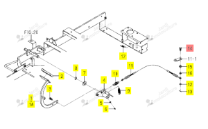 AXE CDE FREIN ISEKI 1782-312-001-00