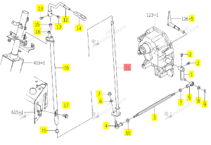 Bras inverseur F Type Iseki 1774-129-210-00