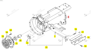 Carter Embrayage HST Iseki 1774-120-700-60