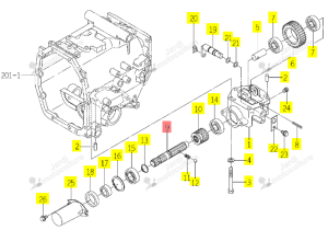 Arbre PTO Ventral Iseki 1774-255-004-00