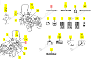 Autocollant Iseki 1773-902-025-00
