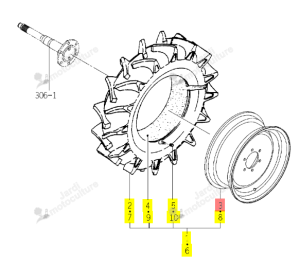JANTE W8-18 ISEKI 1774-317-320-00