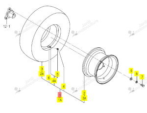 Roue Arrière Complète Iseki 1782-317-210-00