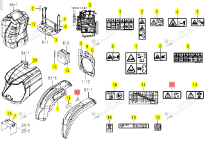 Etiquette Changement Vitesse Iseki 1776-904-003-10