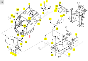 Capot Moteur Iseki 1782-601-710-20
