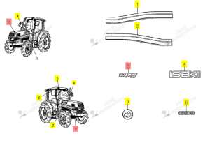 Auto-collant 75/E Iseki 1781-901-001-00