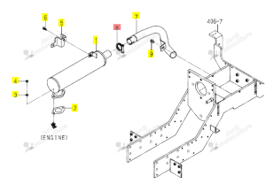 Collier d'échappement Iseki 1801-103-210-00
