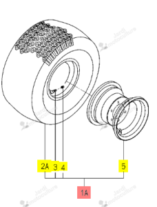 ROUE COMPLETE AVANT 20/8 ISEKI 1771-317-300-00