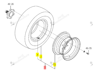 ROUE COMPLETE AR.23X8.5-12 ISEKI 177043751010