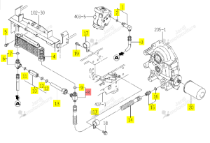 Adaptateur Iseki 1774-273-220-00