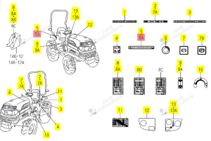Autocollant Iseki 1772-902-051-00