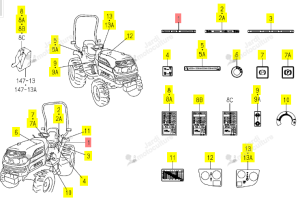 Autocollant Iseki 1772-902-021-00