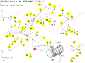 PEDALE DE FREIN ISEKI 1776-312-210-10