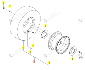 ROUE GAZON AR 20X8.0-10 ISEKI 1782-317-250-10