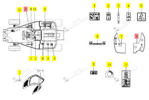 Autocollant Iseki 1782-902-053-10